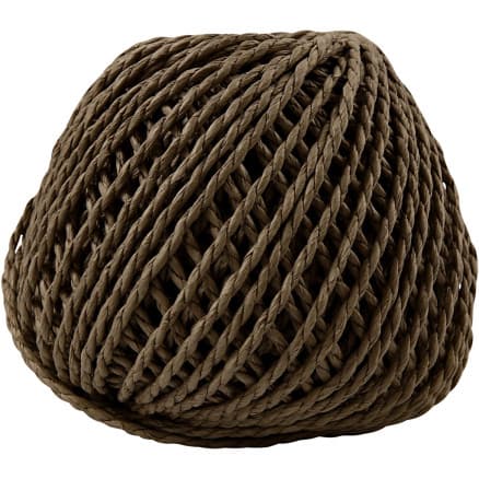 Paperyarn, tjocklek 2,5-3 mm, mörkbrun, 150 g, 40 m/ 1 nystan
