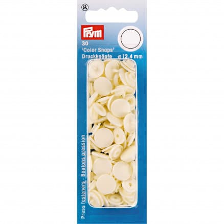 Prym Color Snaps Tryckknappar Plast Rund Pärla 12,4mm - 30 st.