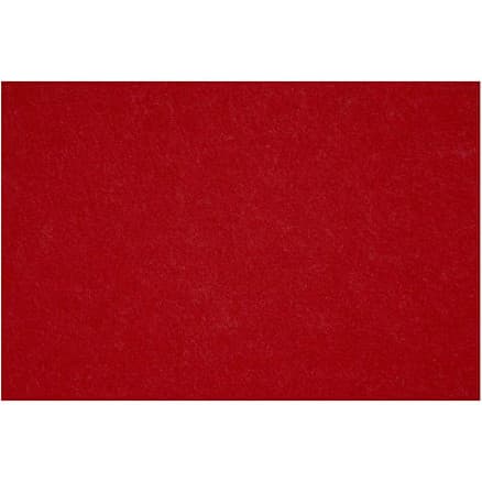 Hobbyfilt, ark 42x60 cm, tjocklek 3 mm, gml. röd, 1 ark