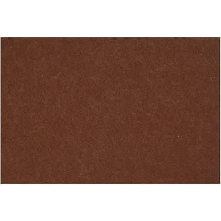 Hobbyfilt, ark 42x60 cm, tjocklek 3 mm, brun, 1 ark