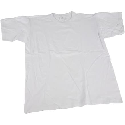 T-shirts, B: 55 cm, stl. large, rund hals, 145 g, vit, 1 st.