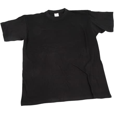 T-shirt, B: 40 cm, storlek 7-8 år, rund hals, 145 g, svart, 1 st.