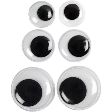 Rörliga Ã–gon, ej självhäftande, Dia. 12+14+20 mm, 18 mix./ 1 förp.