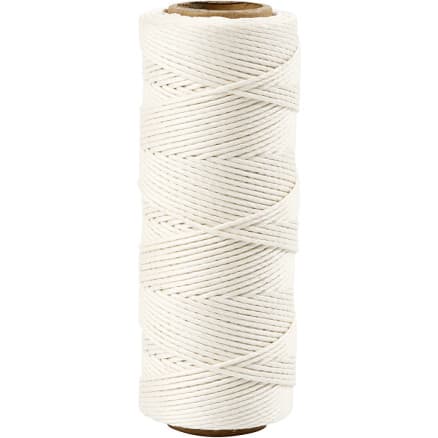 Bambusnöre, tjocklek 1 mm, vit, 65 m/ 1 rl.