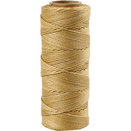 Bambusnöre, tjocklek 1 mm, guld, 65 m/ 1 rl.