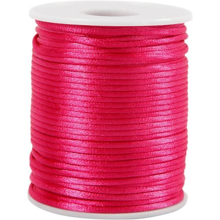 Satinsnöre, tjocklek 2 mm, rosa, 50 m/ 1 rl.