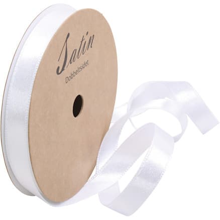 Satinband, B: 10 mm, vit, 3x10 m/ 1 rl.