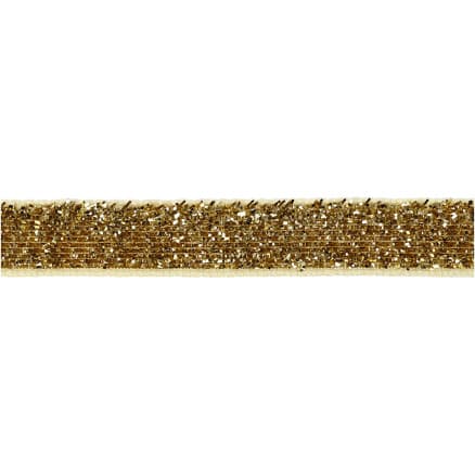 Dekorationsband, B: 10 mm, guld, 5 m/ 1 rl.