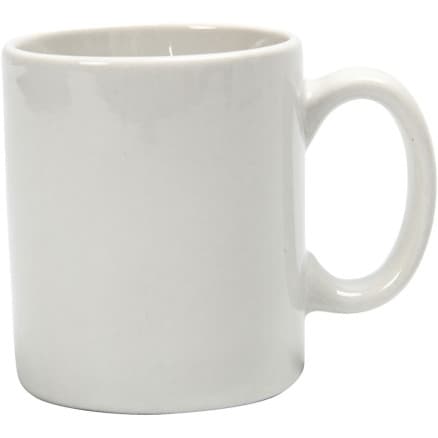 Mugg, H: 7 cm, diam. 6 cm, 120 ml, vit, 1 st.