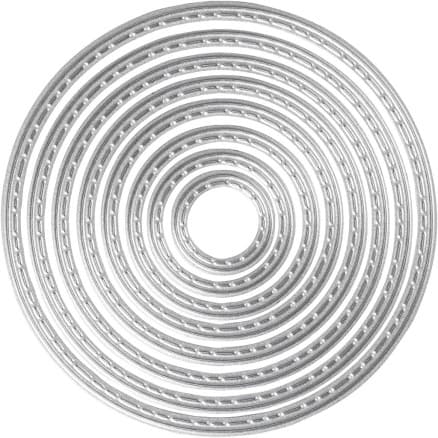 Klipp- och präglingsmall, cirklar, diam. 1,5-7 cm, 1 st.