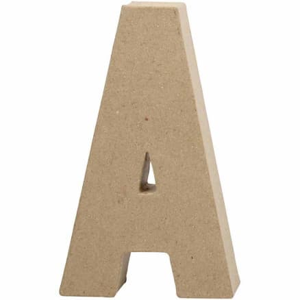 Bokstav, A, H: 20,5 cm, B: 11,8 cm, tjocklek 2,5 cm, 1 st.