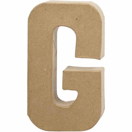 Bokstav, G, H: 20,5 cm, B: 11,5 cm, tjocklek 2,5 cm, 1 st.