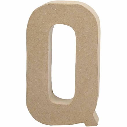 Letter, Q, H: 20,3 cm, B: 11,5 cm, tjocklek 2,5 cm, 1 st.