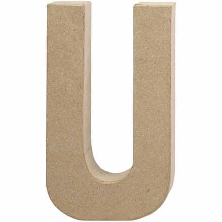 Brev, U, H: 20,5 cm, B: 11,5 cm, tjocklek 2,5 cm, 1 st.