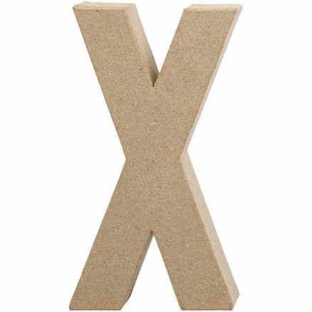 Brev, X, H: 20,2 cm, B: 10,5 cm, tjocklek 2,5 cm, 1 st.
