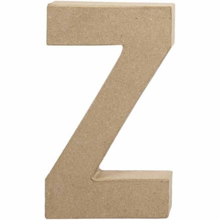 Bokstav, Z, H: 20,2 cm, B: 11,2 cm, tjocklek 2,5 cm, 1 st.