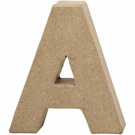 Bokstav, A, H: 10 cm, B: 9,5 cm, tjocklek 1,7 cm, 1 st.