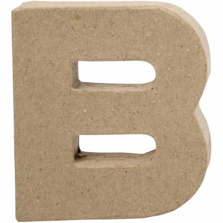 Bokstav, B, H: 10 cm, B: 9 cm, tjocklek 1,7 cm, 1 st.