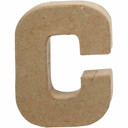Bokstav, C, H: 10 cm, B: 7,5 cm, tjocklek 1,7 cm, 1 st.