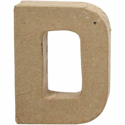 Bokstav, D, H: 10 cm, B: 7,7 cm, tjocklek 1,7 cm, 1 st.