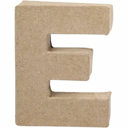 Bokstav, E, H: 10 cm, B: 7,5 cm, tjocklek 1,7 cm, 1 st.