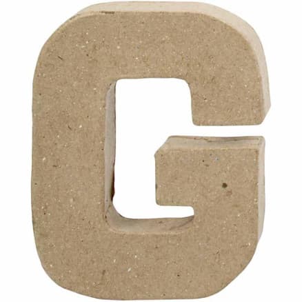 Bokstav, G, H: 10 cm, B: 7,7 cm, tjocklek 1,7 cm, 1 st.