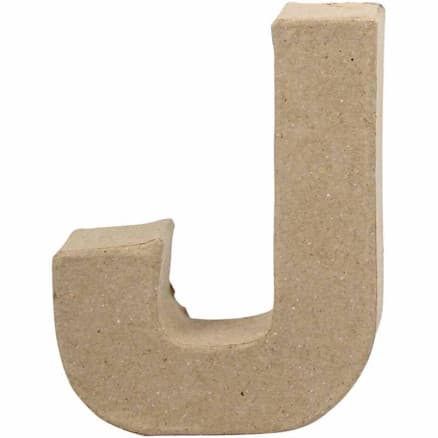 Bokstav, J, H: 10 cm, B: 8 cm, tjocklek 1,7 cm, 1 st.