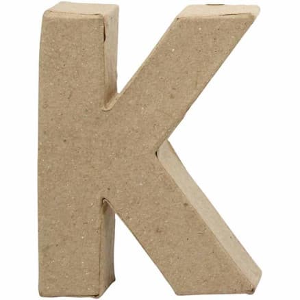 Bokstav, K, H: 10 cm, B: 7,7 cm, tjocklek 1,7 cm, 1 st.