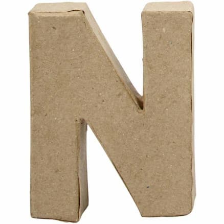Bokstav, N, H: 10 cm, B: 7,8 cm, tjocklek 2 cm, 1 st.
