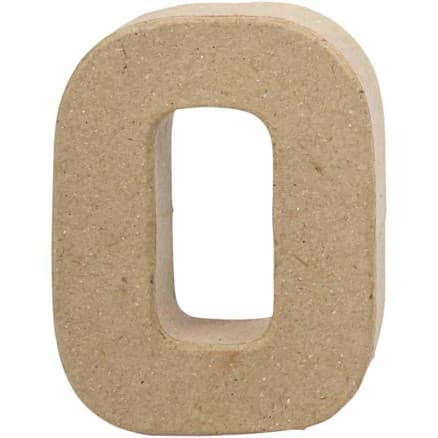 Bokstav, O, H: 10 cm, B: 7,8 cm, tjocklek 1,7 cm, 1 st.