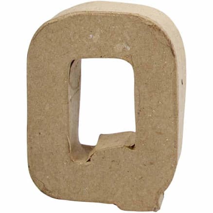 Letter, Q, H: 10 cm, B: 7,8 cm, tjocklek 1,7 cm, 1 st.