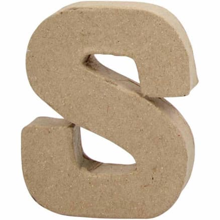 Letter, S, H: 10 cm, B: 8 cm, tjocklek 1,7 cm, 1 st.