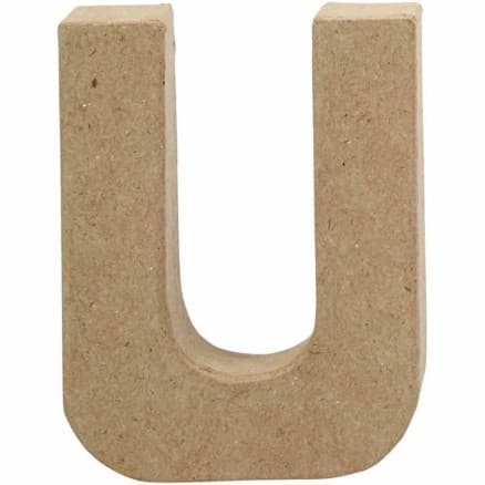 Bokstav, U, H: 10 cm, B: 8 cm, tjocklek 1,7 cm, 1 st.