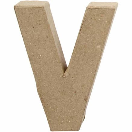 Bokstav, V, H: 10 cm, B: 8 cm, tjocklek 1,7 cm, 1 st.