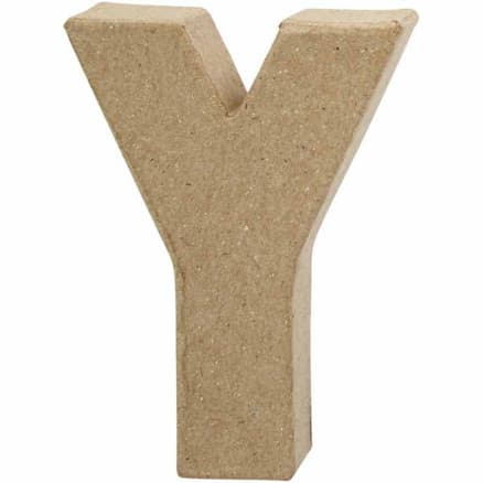 Bokstav, Y, H: 10 cm, B: 7,9 cm, tjocklek 1,7 cm, 1 st.