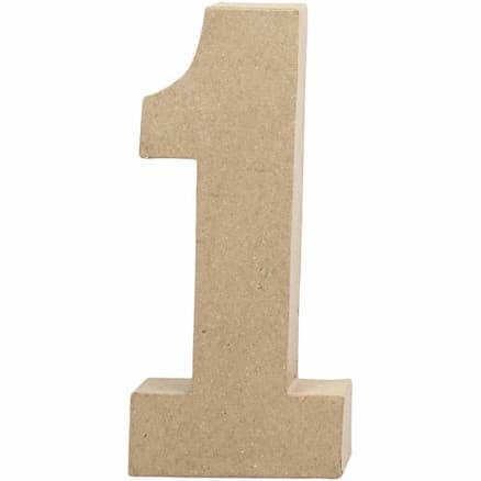 Siffror, 1, H: 20,5 cm, B: 9,5 cm, tjocklek 2,5 cm, 1 st.