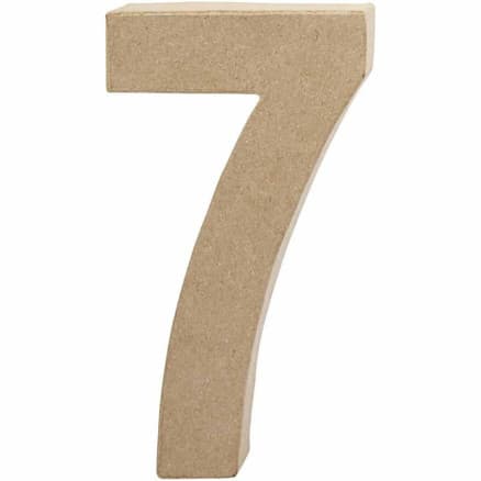 Nummer, 7, H: 20,2 cm, B: 11 cm, tjocklek 2,5 cm, 1 st.