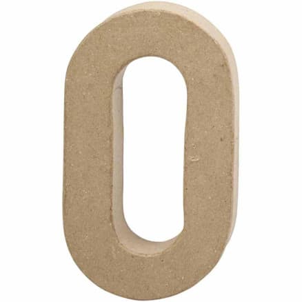 Siffror, 0, H: 20,4 cm, B: 11,7 cm, tjocklek 2,5 cm, 1 st.