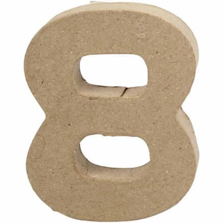 Siffror, 8, H: 10 cm, B: 7,6 cm, tjocklek 1,7 cm, 1 st.