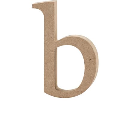 Bokstav, b, H: 13 cm, tjocklek 2 cm, 1 st.