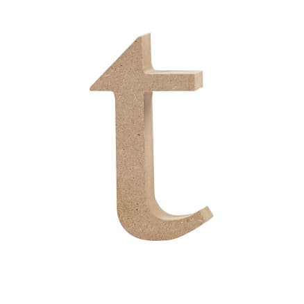 Bokstav, t, H: 10 cm, tjocklek 2 cm, 1 st.