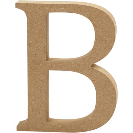 Bokstav, B, H: 8 cm, tjocklek 1,5 cm, 1 st.