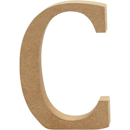 Bokstav, C, H: 8 cm, tjocklek 1,5 cm, 1 st.