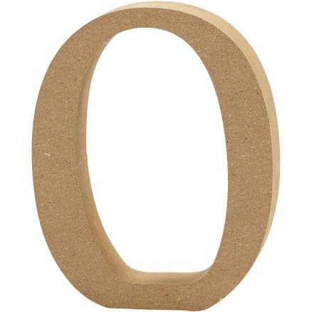 Bokstav, O, H: 8 cm, tjocklek 1,5 cm, 1 st.