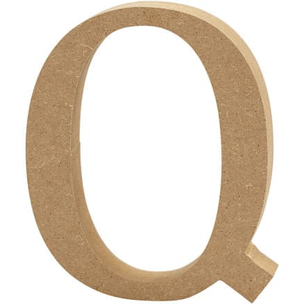 Bokstav, Q, H: 8 cm, tjocklek 1,5 cm, 1 st.