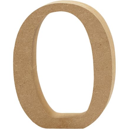 Siffror, 0, H: 8 cm, tjocklek 1,5 cm, 1 st.