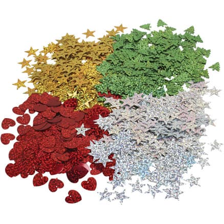 Julpaljetter, stl. 14-16 mm, 4x20 g/ 1 förp.
