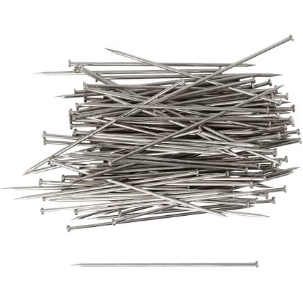 Knappn�lar, L: 34 mm, tjocklek 0,6 mm, ca. 600 st., silver, 50 g/ 1 f�rp.