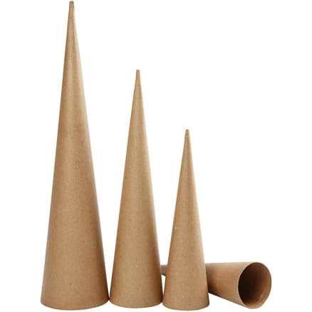 Höga kottar, H: 30-40-50 cm, diam. 8-9-11,5 cm, 3 st / 1 frp.