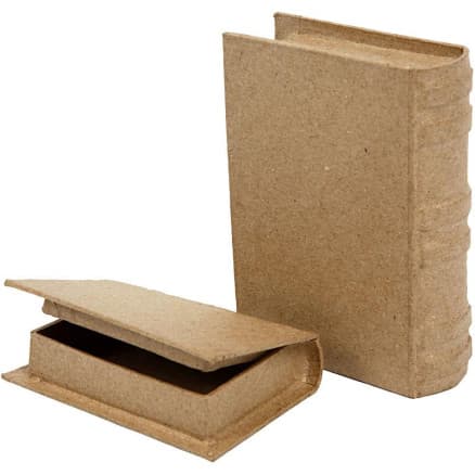 Pappaskar miniböcker, stl. 8x11,5x2,5 cm, 2 st./ 1 set